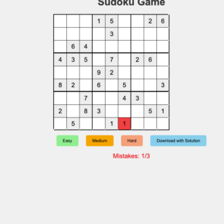 Sudoku Computer Game